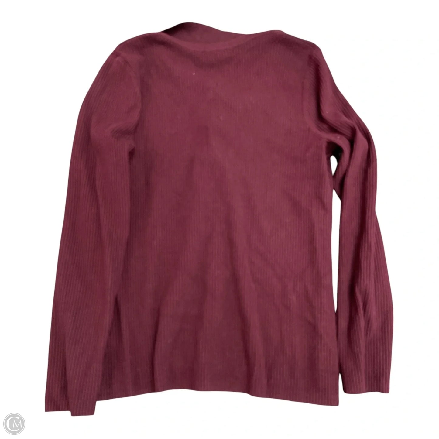 Sweater Cardigan By Talbots In Maroon, Size: M