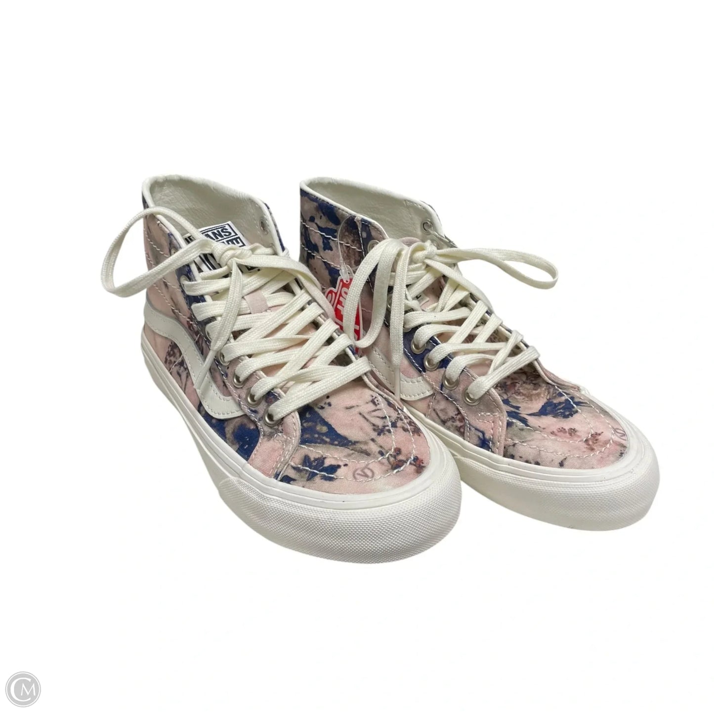 Shoes Sneakers By Vans In Pink & White, Size: 5