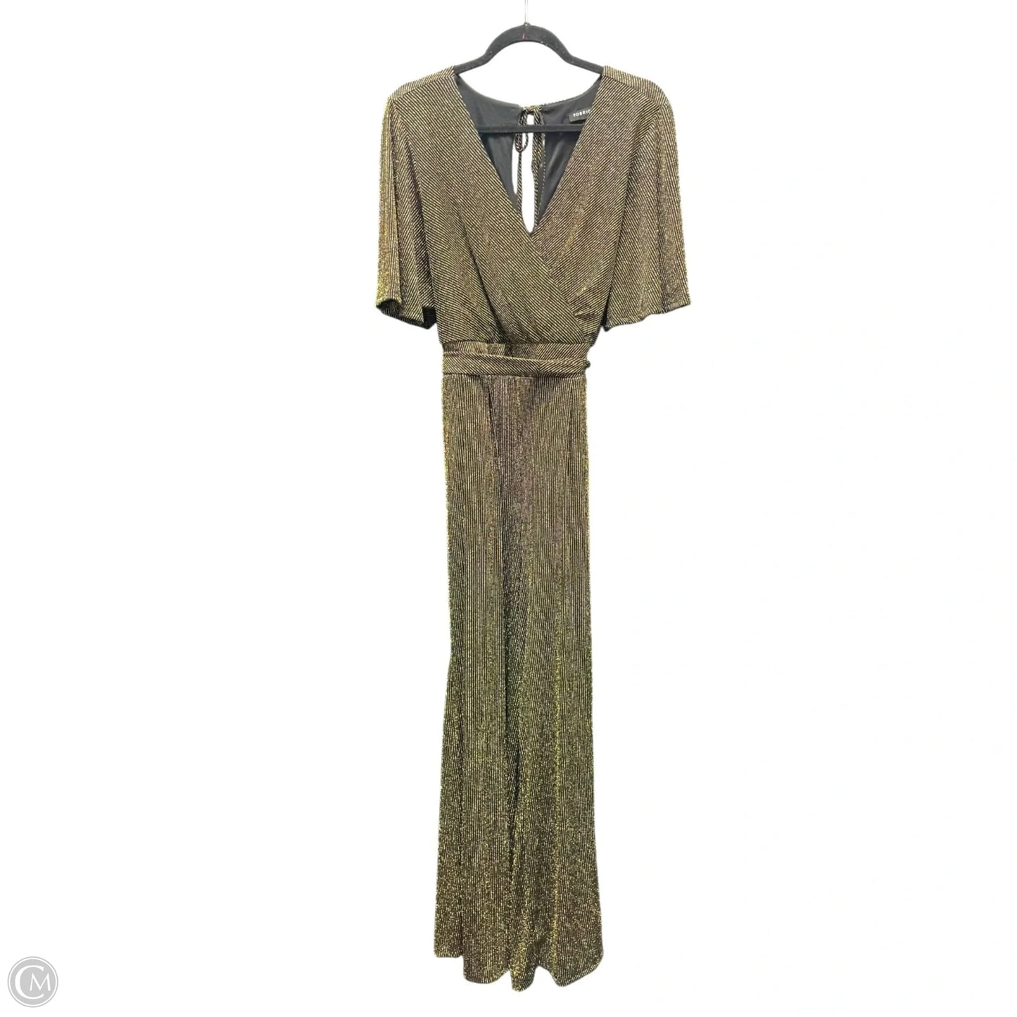 Jumpsuit By Torrid In Black & Gold, Size: 1x