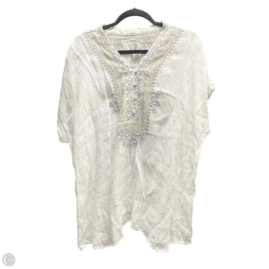 Top Short Sleeve Designer By Johnny Was In White, Size: S