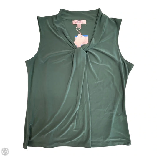 Top Sleeveless By Kasper In Green, Size: Xl