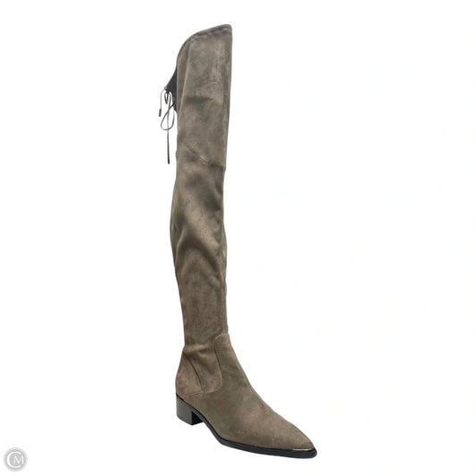 Boots Over-the-knee Heels By Marc Fisher In Brown, Size: 8.5