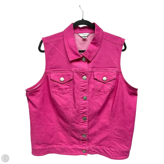 Vest Other By Cj Banks In Pink, Size: 1x
