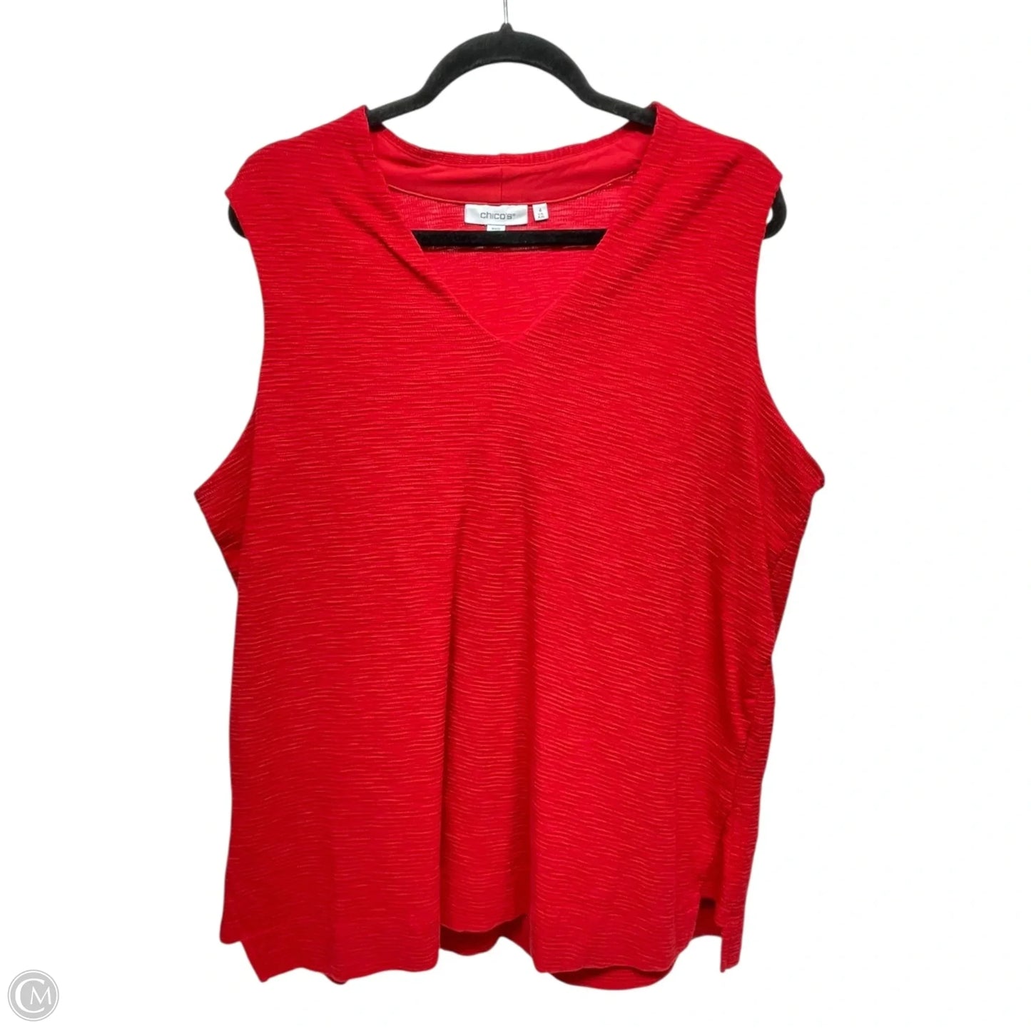 Top Sleeveless By Chicos In Red, Size: Xxl