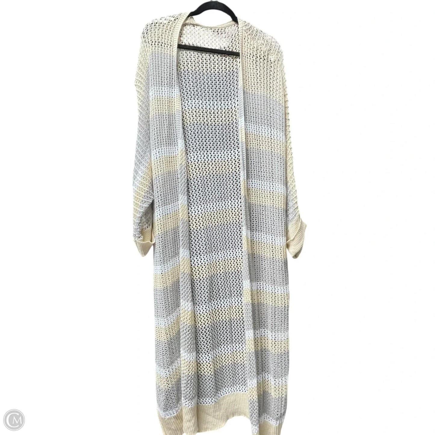 Cardigan By Clothes Mentor In Grey & Tan, Size: Xl