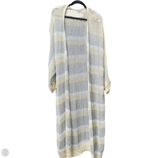 Cardigan By Clothes Mentor In Grey & Tan, Size: Xl