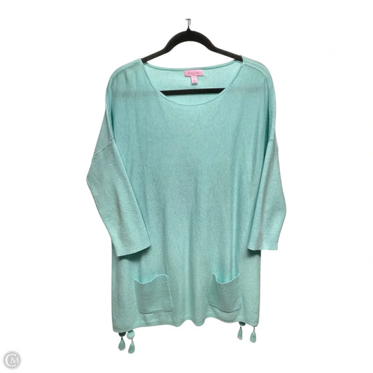 Top 3/4 Sleeve Designer By Lilly Pulitzer In Blue, Size: M