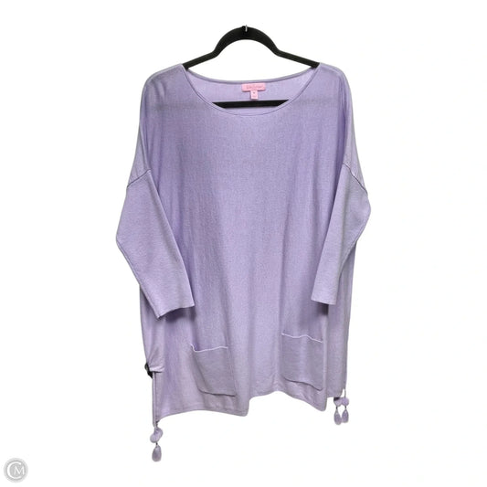 Top 3/4 Sleeve Designer By Lilly Pulitzer In Purple, Size: M