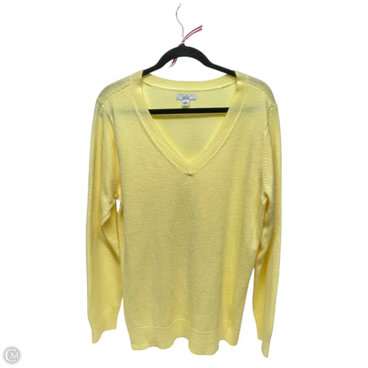 Sweater By Croft And Barrow In Yellow, Size: Xl