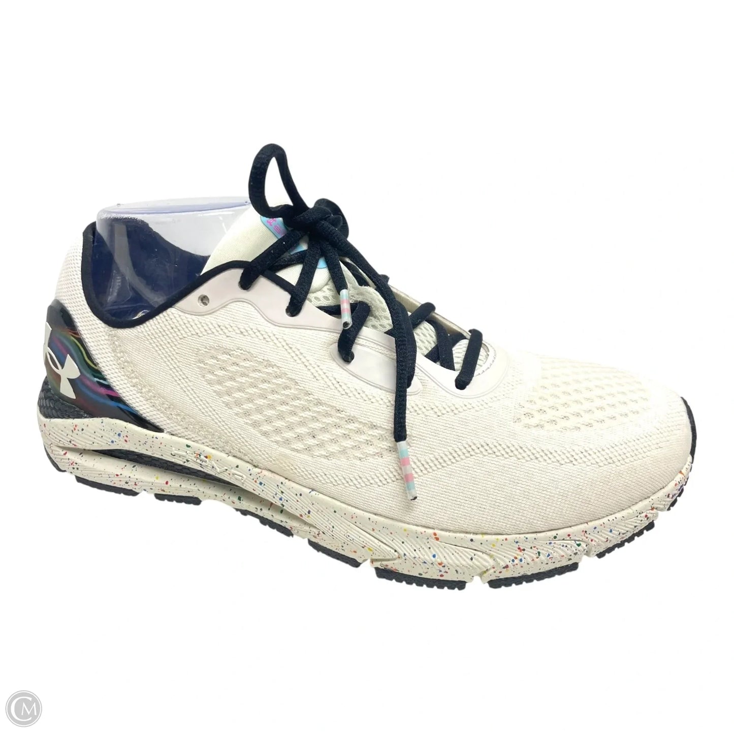 Shoes Sneakers By Under Armour In Black & White, Size: 10.5
