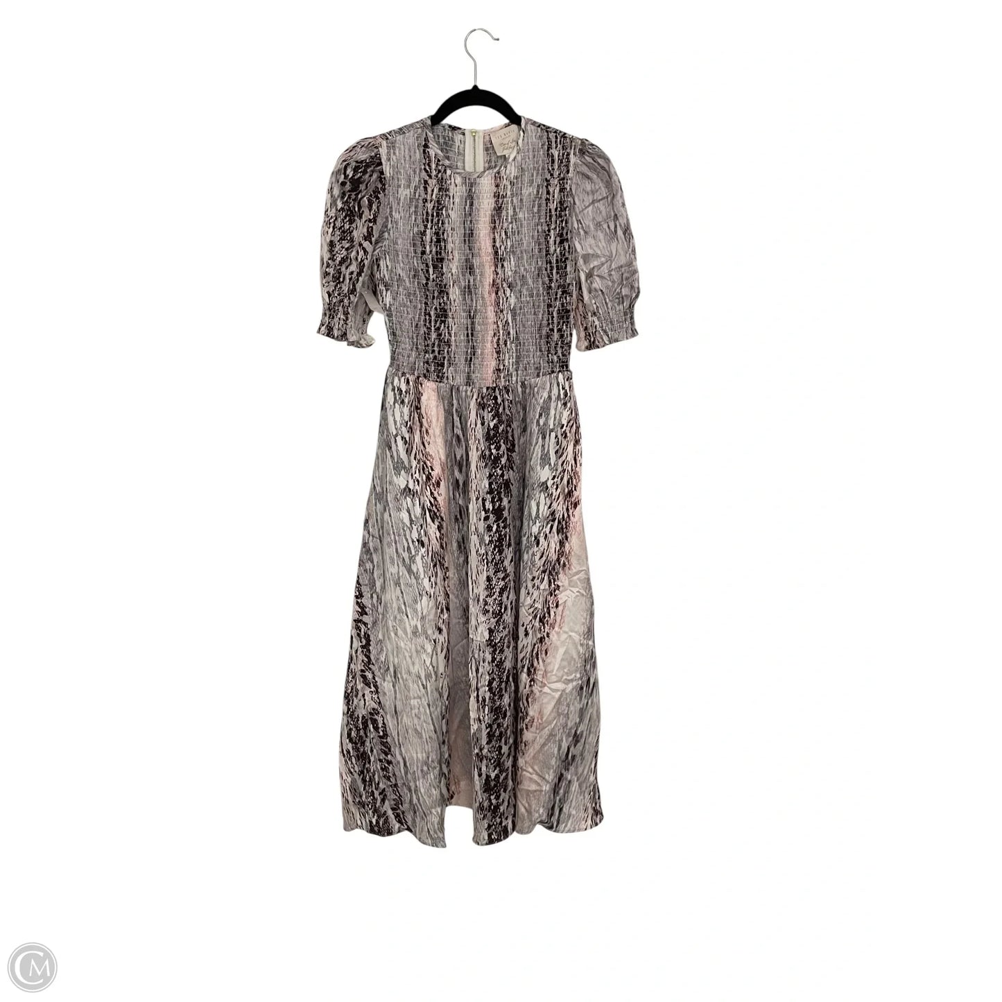Dress Casual Midi By Ted Baker In Snakeskin Print, Size: 0