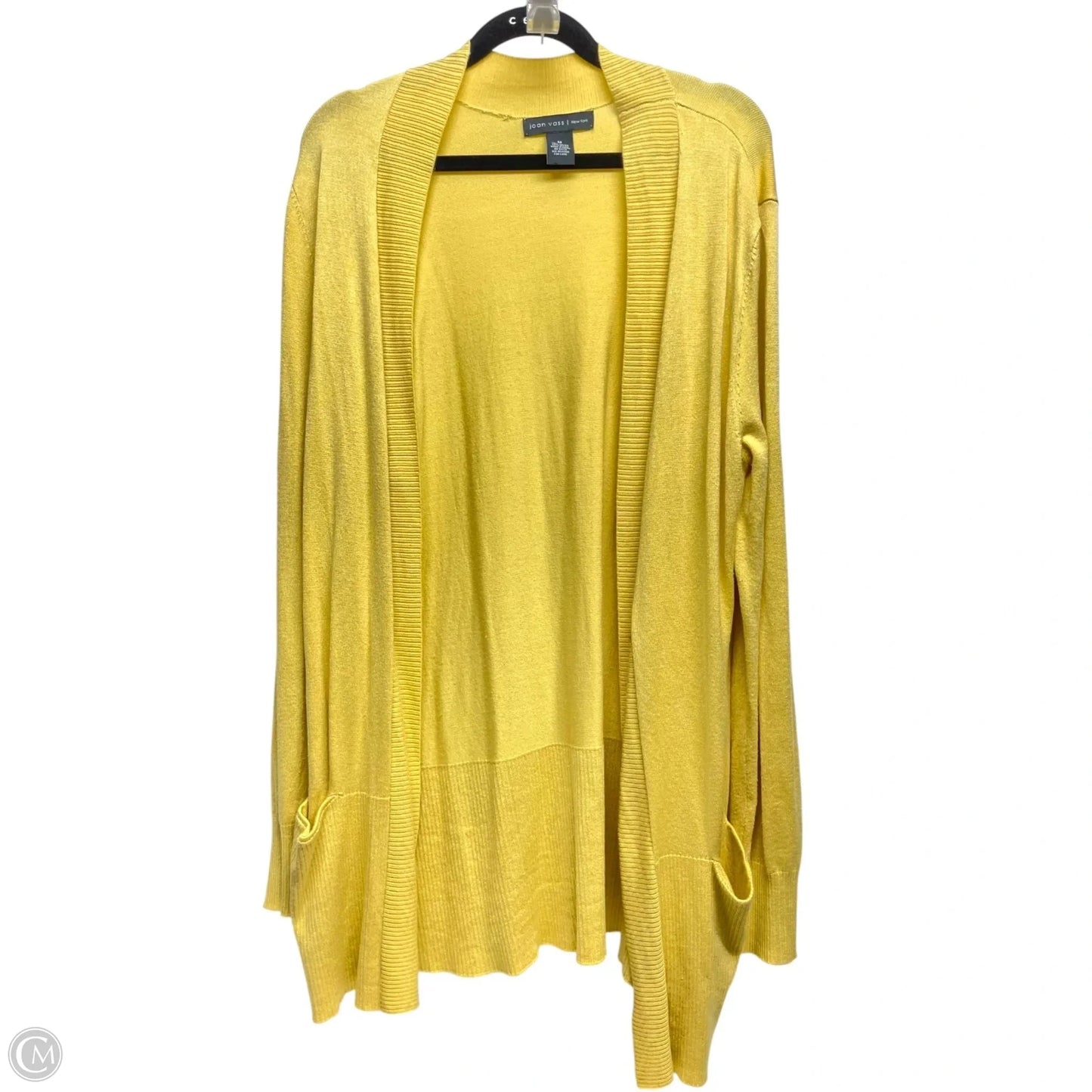 Cardigan By Joan Vass In Yellow, Size: M