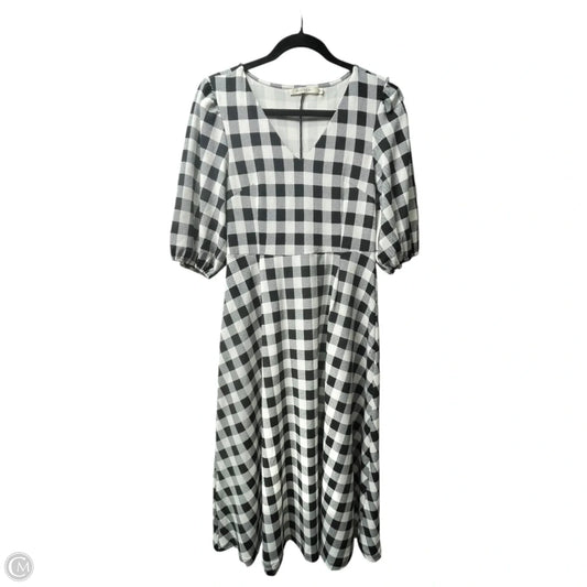 Dress Casual Midi By Ellison In Plaid Pattern, Size: S