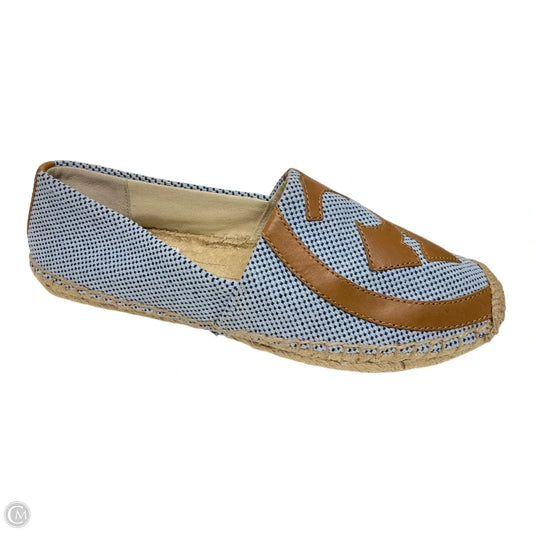 Shoes Designer By Tory Burch In Blue & Tan, Size: 9