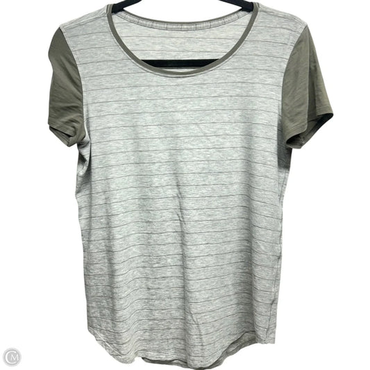 Top Short Sleeve By Lululemon In Green & Grey, Size: Xs