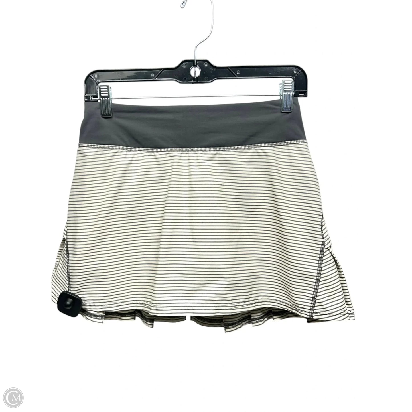 Athletic Skort By Lululemon In Grey & White, Size: 4