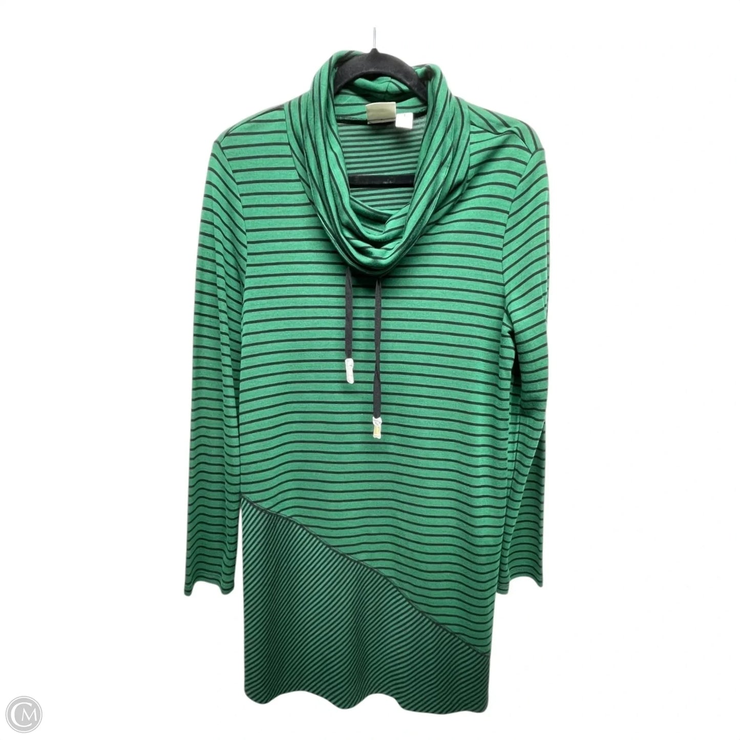 Sweatshirt Collar By Zenergy By Chicos In Black & Green, Size: M