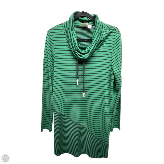 Sweatshirt Collar By Zenergy By Chicos In Black & Green, Size: M