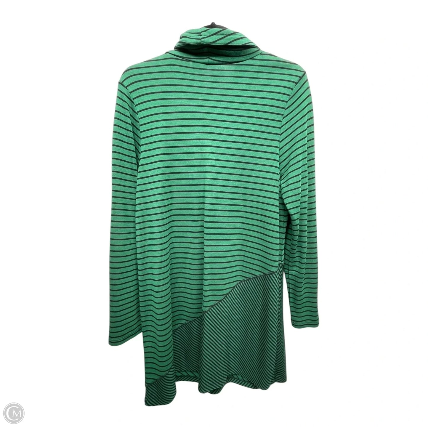 Sweatshirt Collar By Zenergy By Chicos In Black & Green, Size: M