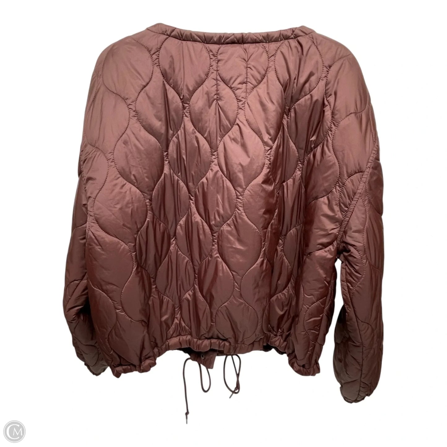 Jacket Puffer & Quilted By Free Assembly In Brown, Size: M