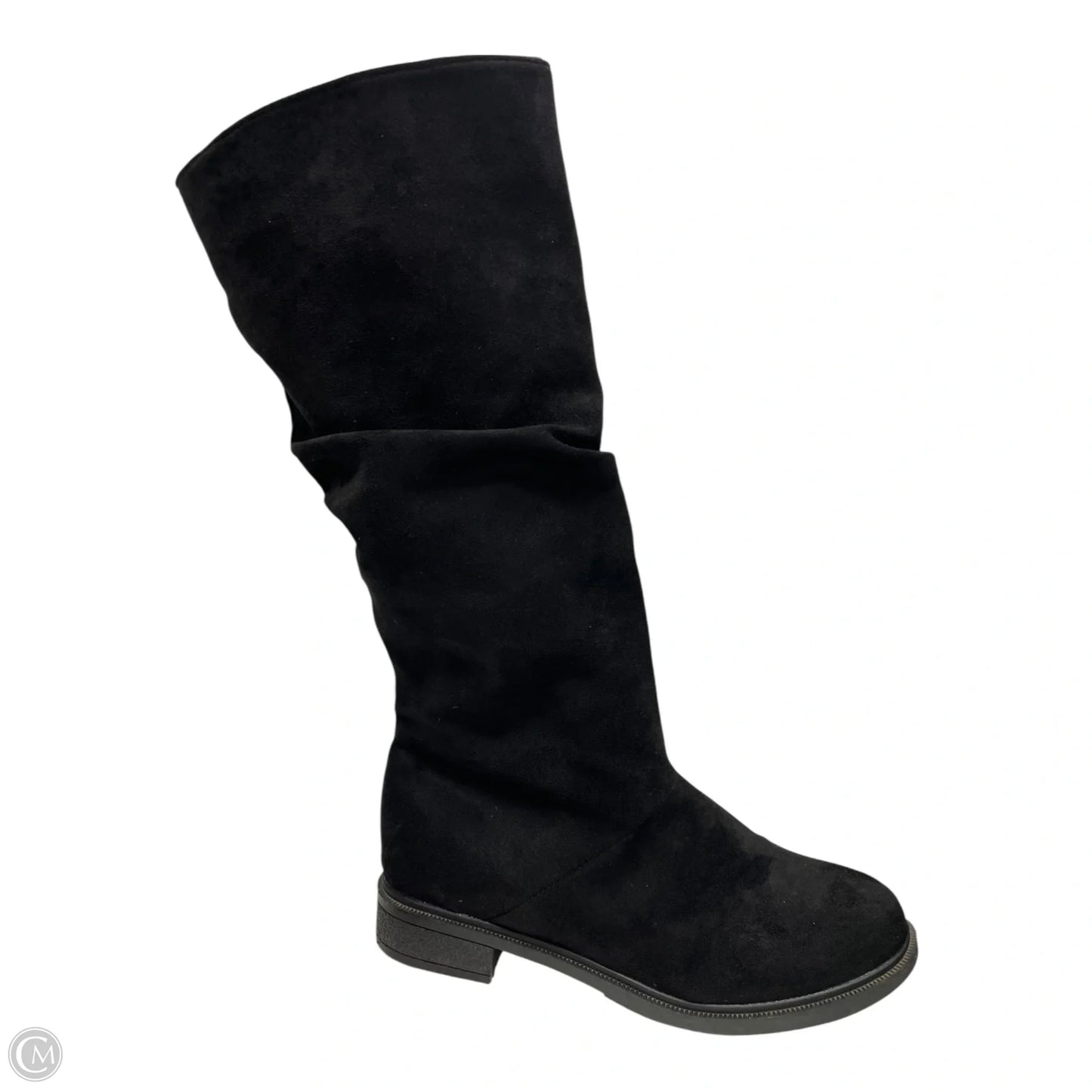 Boots Mid-calf Heels By Clothes Mentor In Black, Size: 12.5