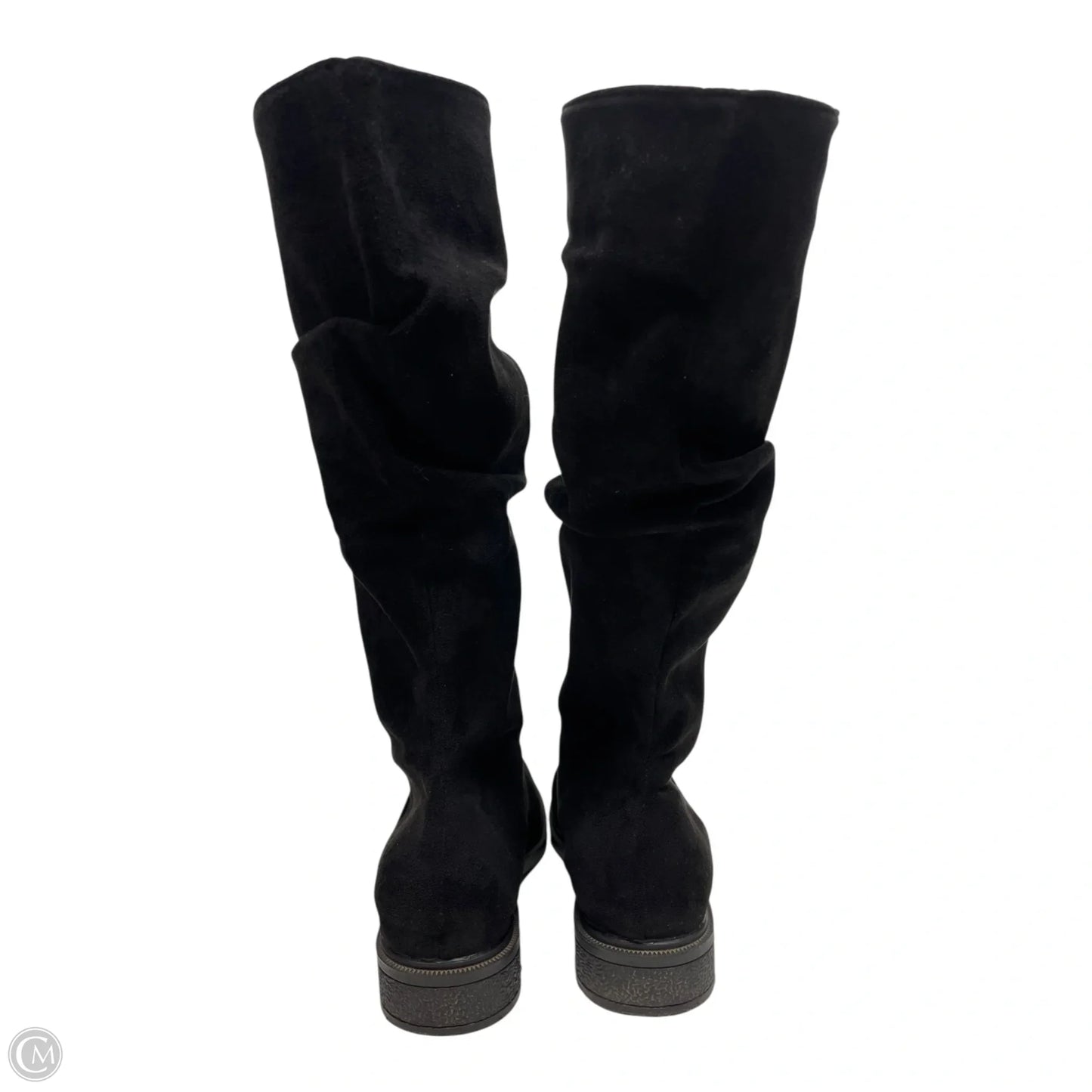 Boots Mid-calf Heels By Clothes Mentor In Black, Size: 12.5