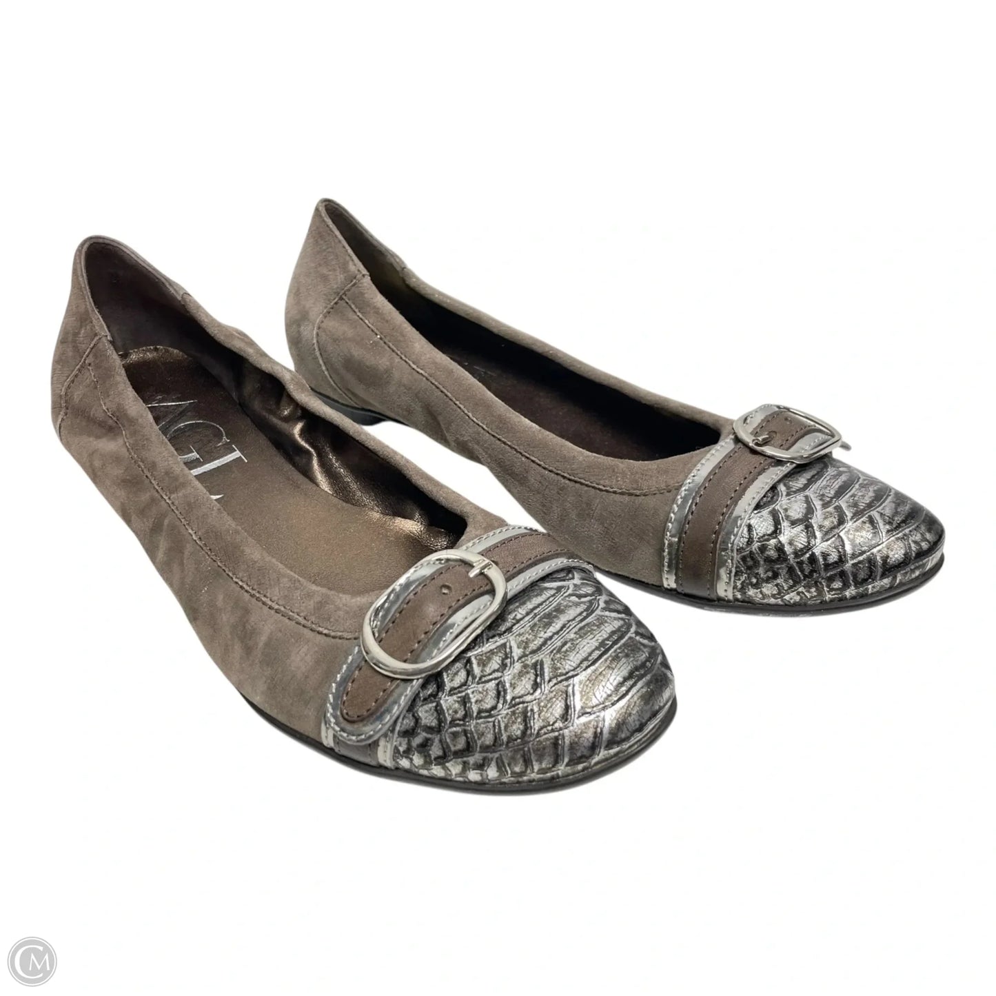 Shoes Flats By Agl In Brown, Size: 8.5