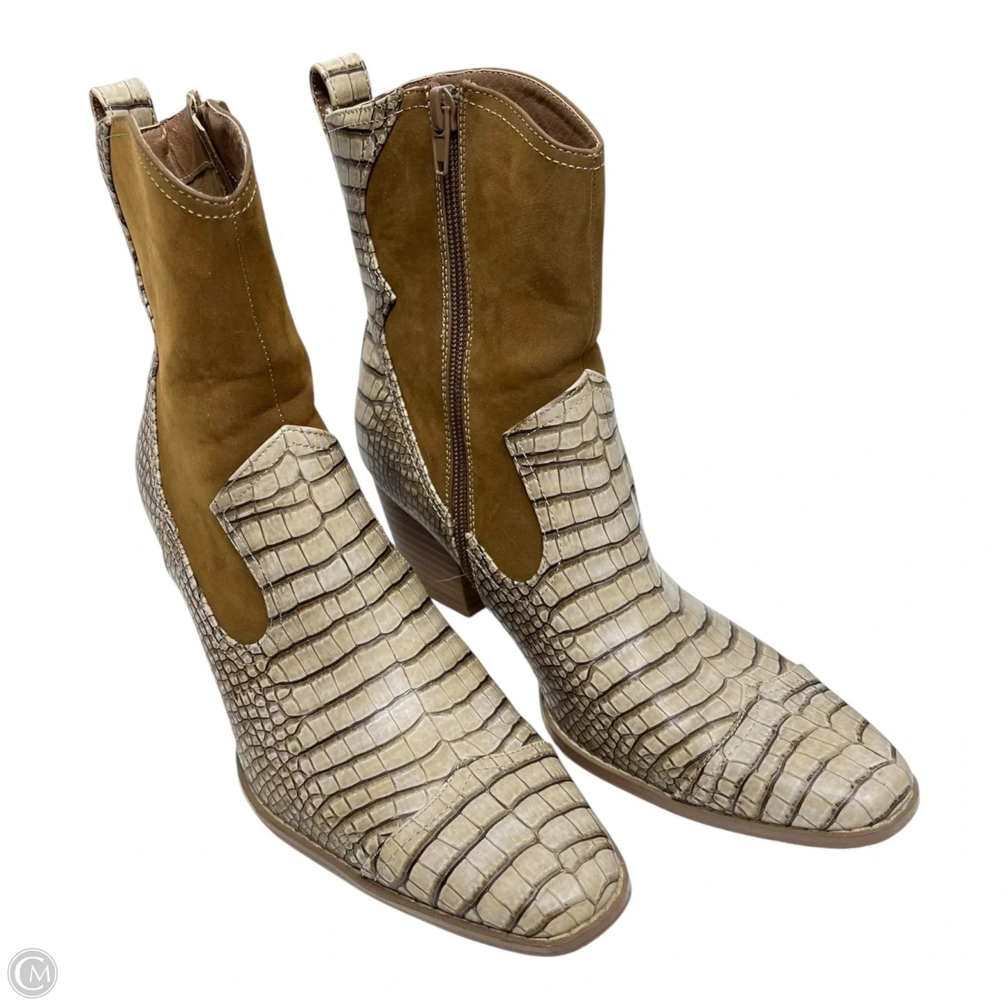 Boots Western By Coconuts In Snakeskin Print, Size: 8