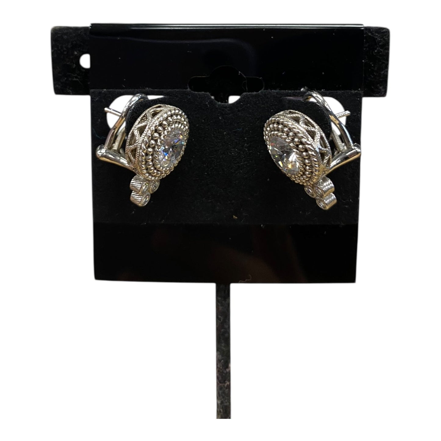 Earrings Designer By Judith Ripka In Silver