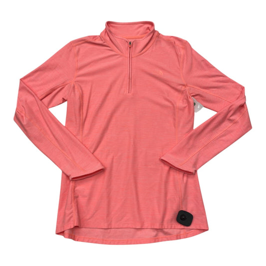 Athletic Top Ls Collar By The North Face In Coral, Size:L