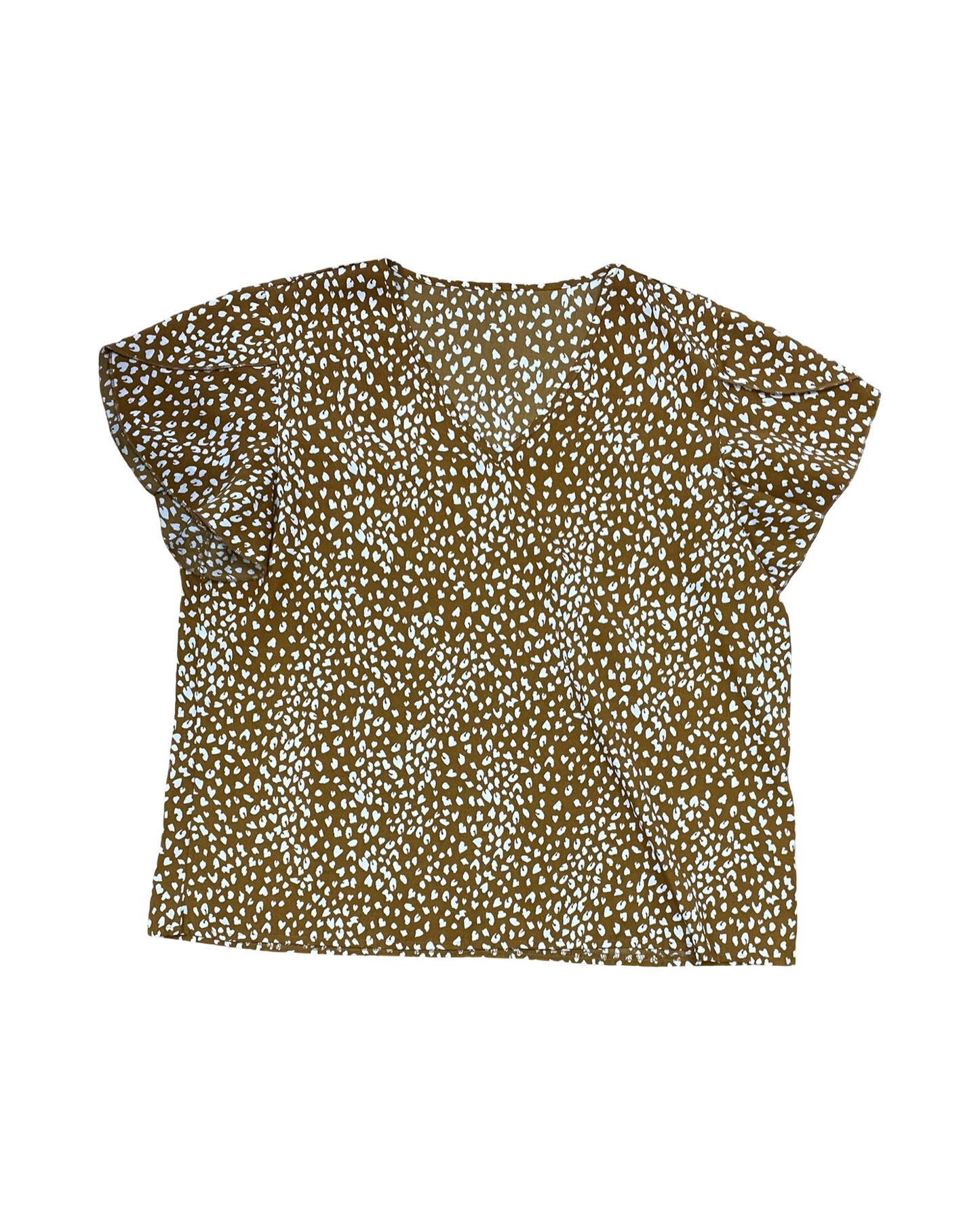 Top Ss By Shein In Orange & White, Size:1X