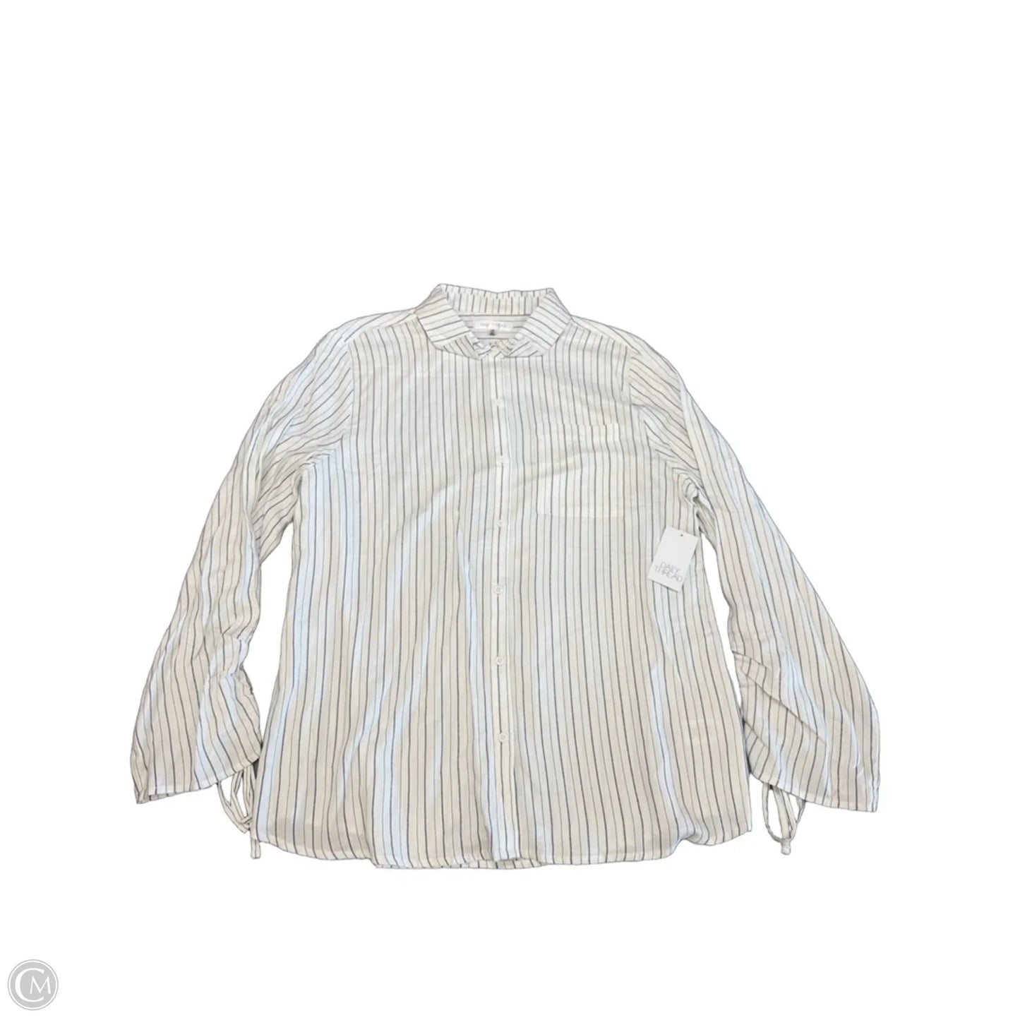 Top 3/4 Sleeve By Daily Thread In Striped Pattern, Size: L