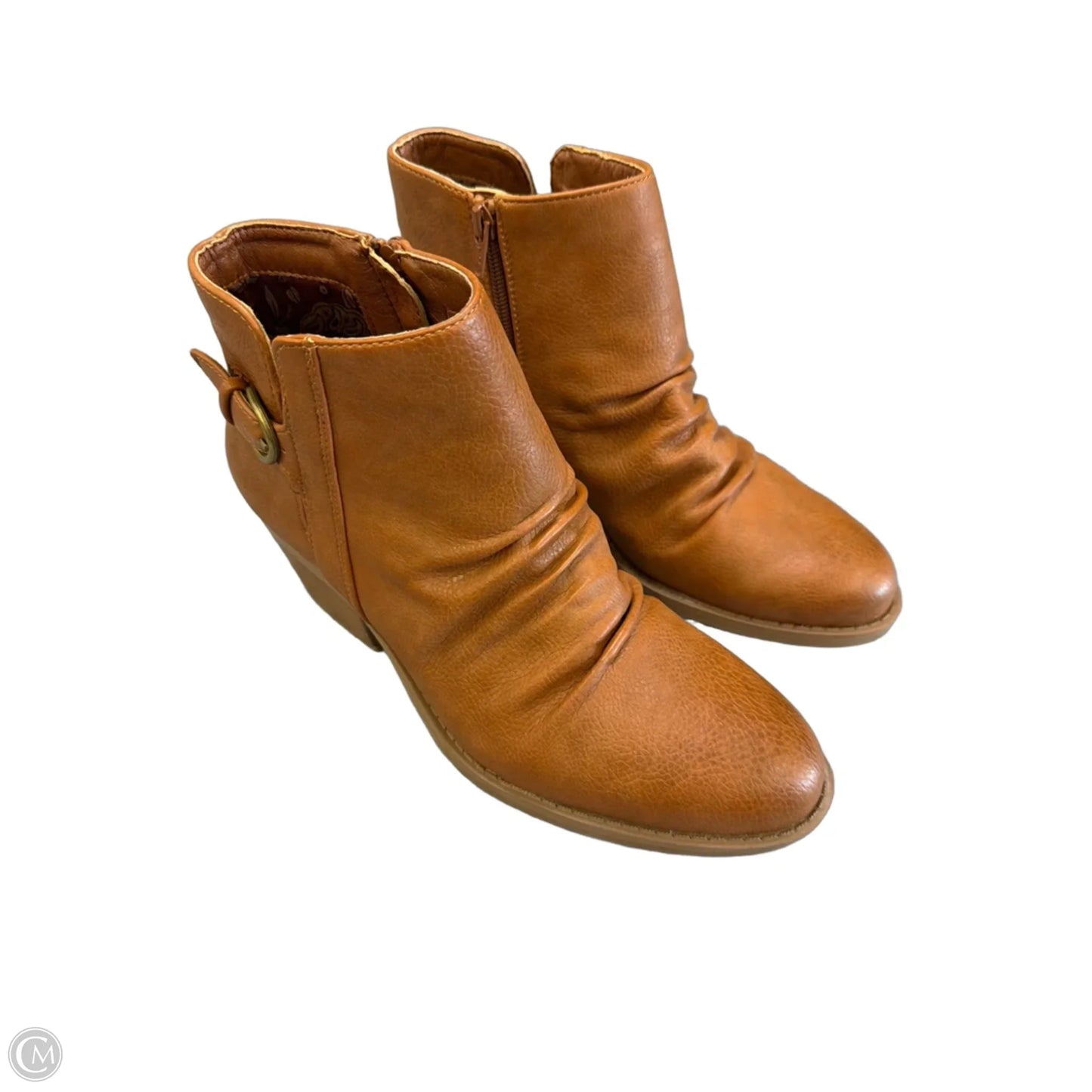 Boots Ankle Heels By Bare Traps In Tan, Size: 9