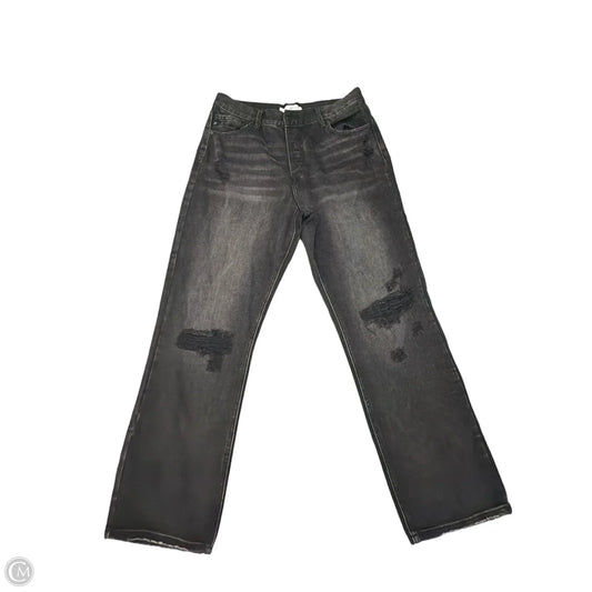 Jeans Straight By Kancan In Black Denim, Size: 12