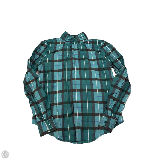 Top Long Sleeve By Ann Taylor In Plaid Pattern, Size: Xs
