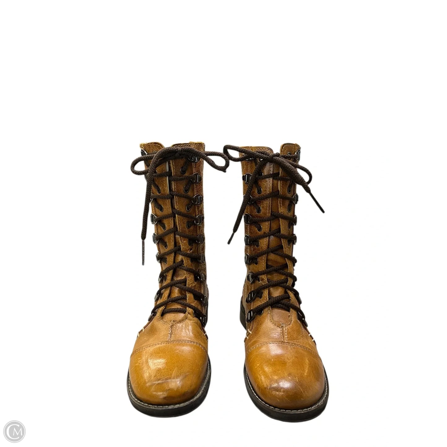 Boots Mid-calf Flats By Bed Stu In Brown, Size: 6