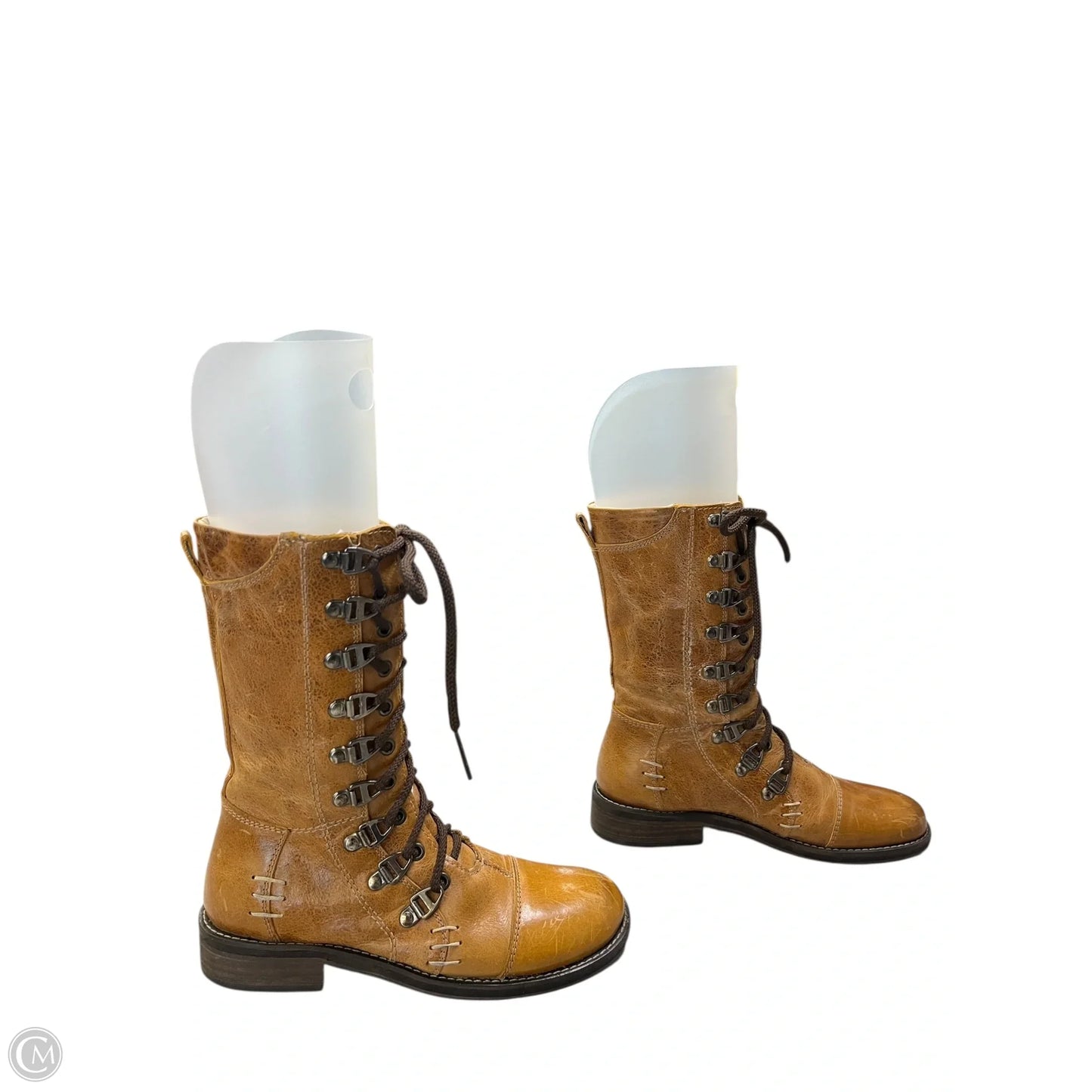 Boots Mid-calf Flats By Bed Stu In Brown, Size: 6