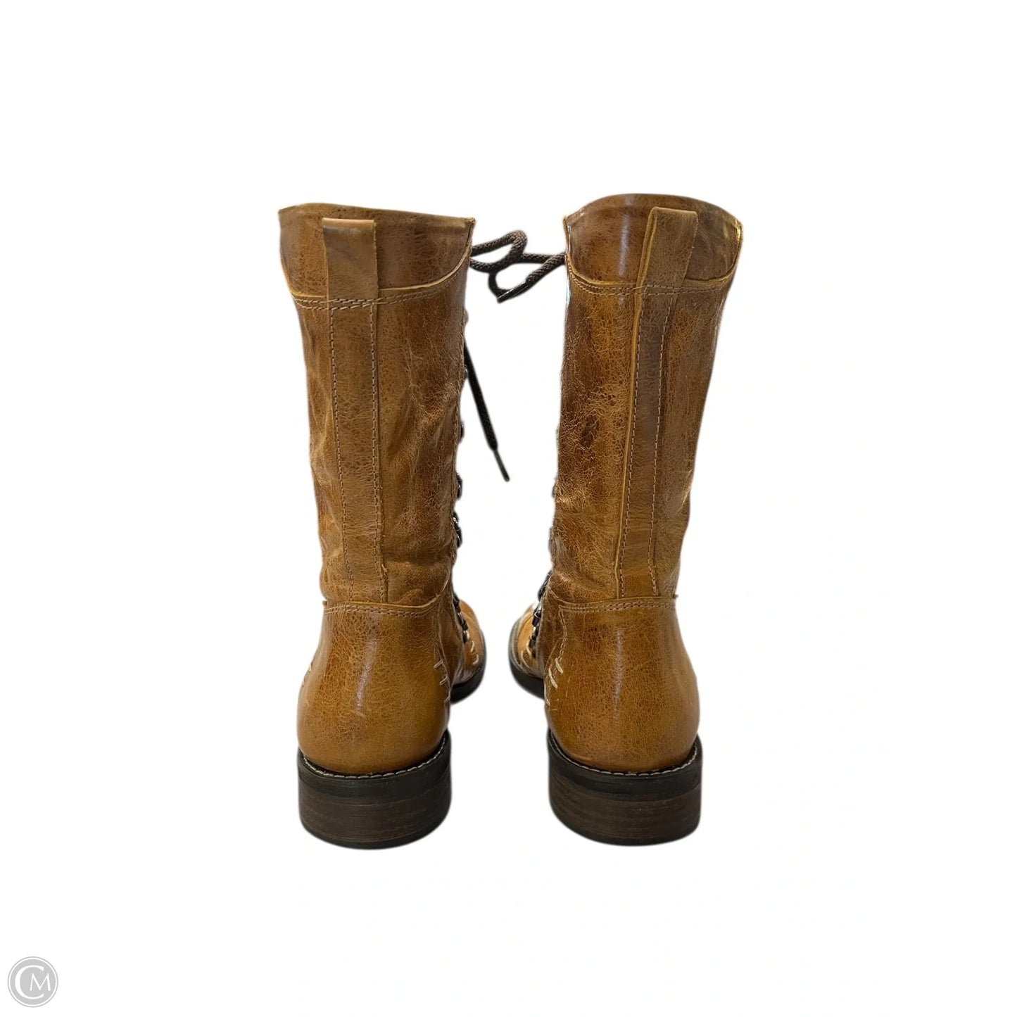 Boots Mid-calf Flats By Bed Stu In Brown, Size: 6