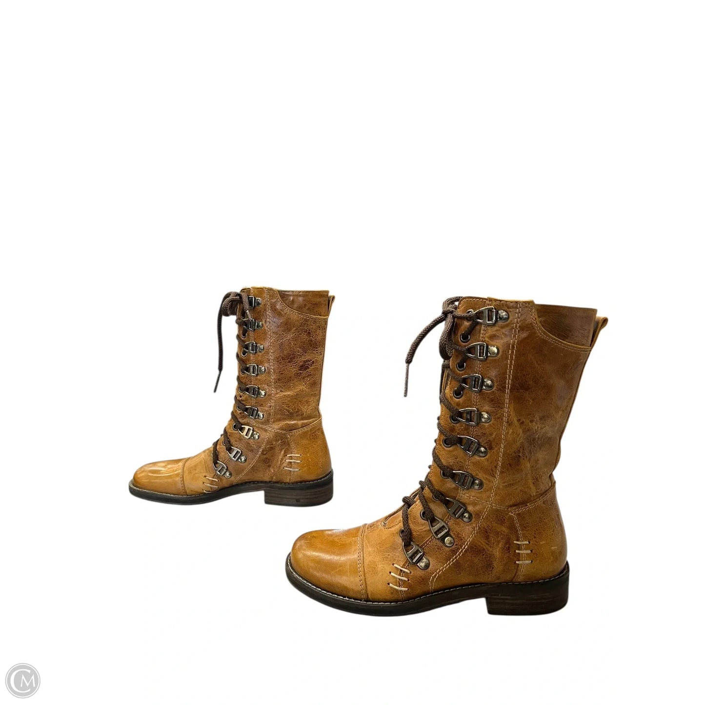 Boots Mid-calf Flats By Bed Stu In Brown, Size: 6