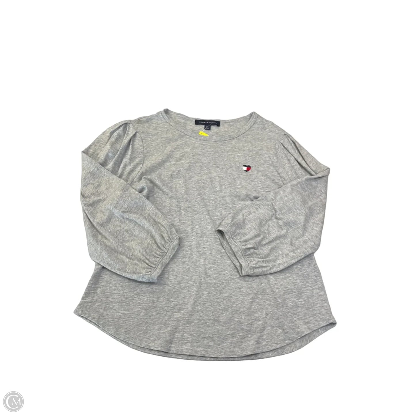 Top Long Sleeve By Tommy Hilfiger In Grey, Size: L