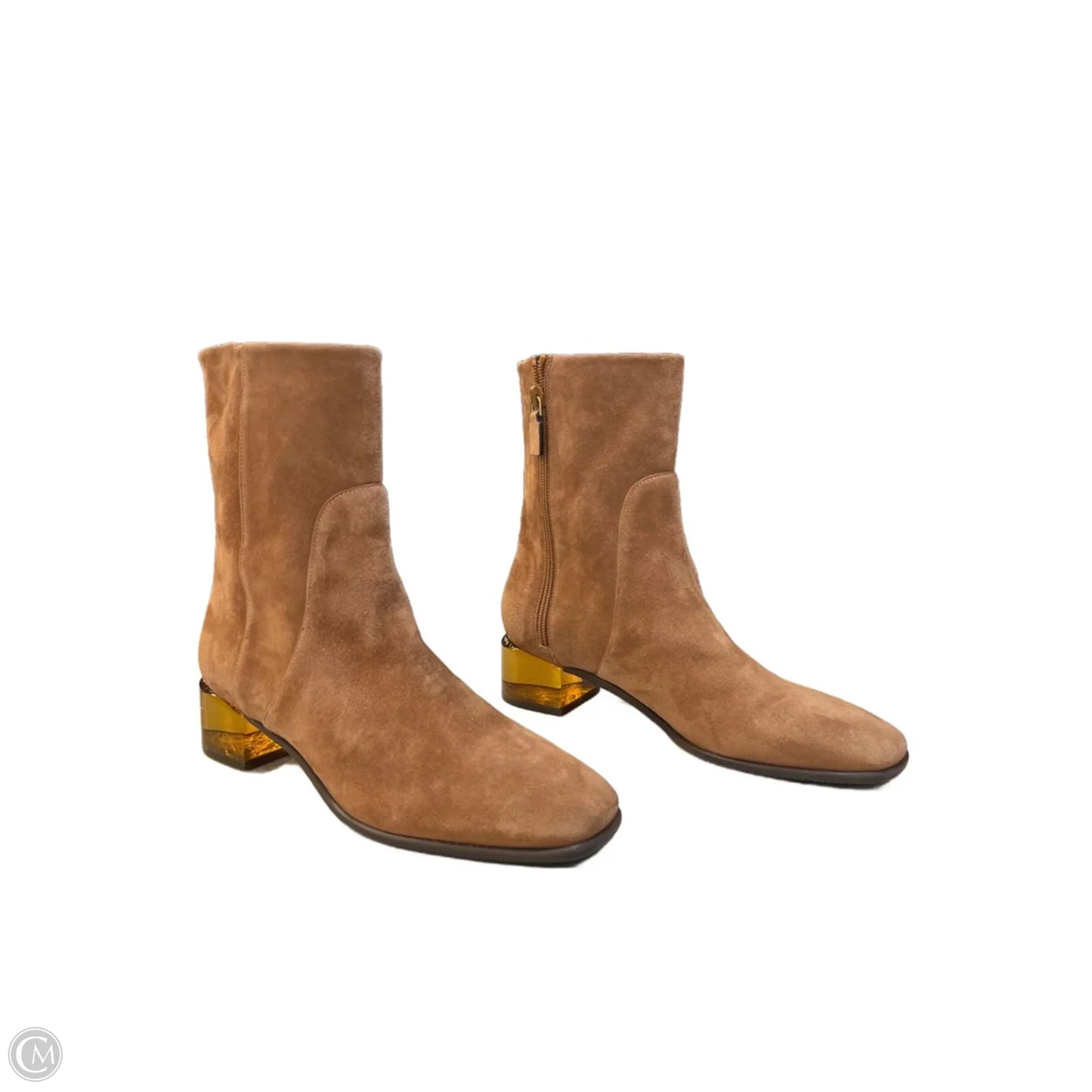 Boots Designer By Stuart Weitzman In Brown, Size: 7.5