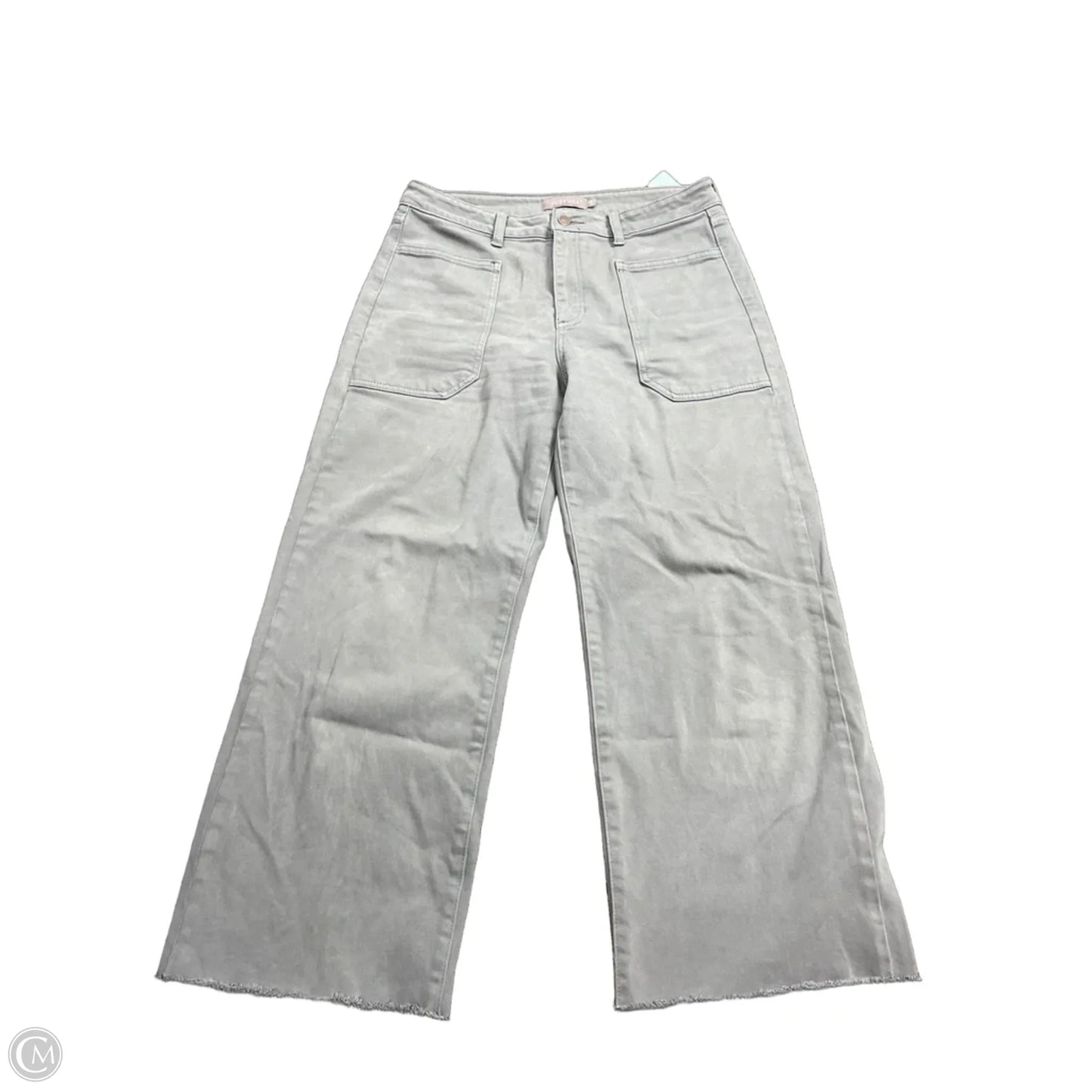 Jeans Cropped By Just Usa In Grey Denim, Size: 8