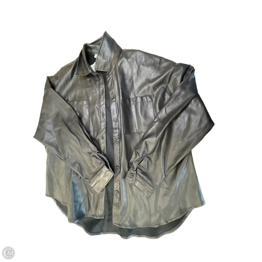 Jacket Shirt By Double Zero In Black, Size: M