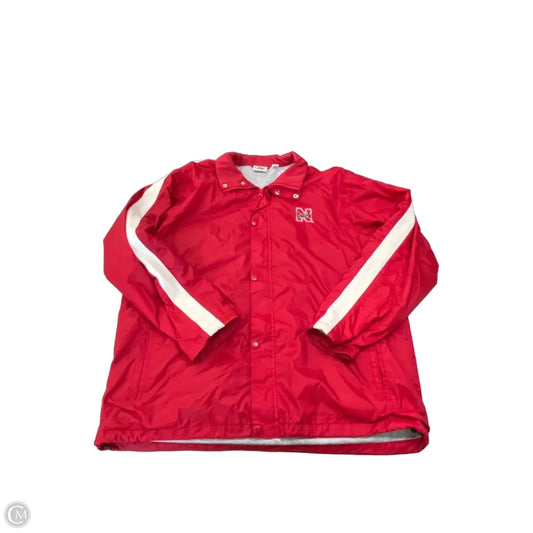 Jacket Windbreaker By Clothes Mentor In Red, Size: L