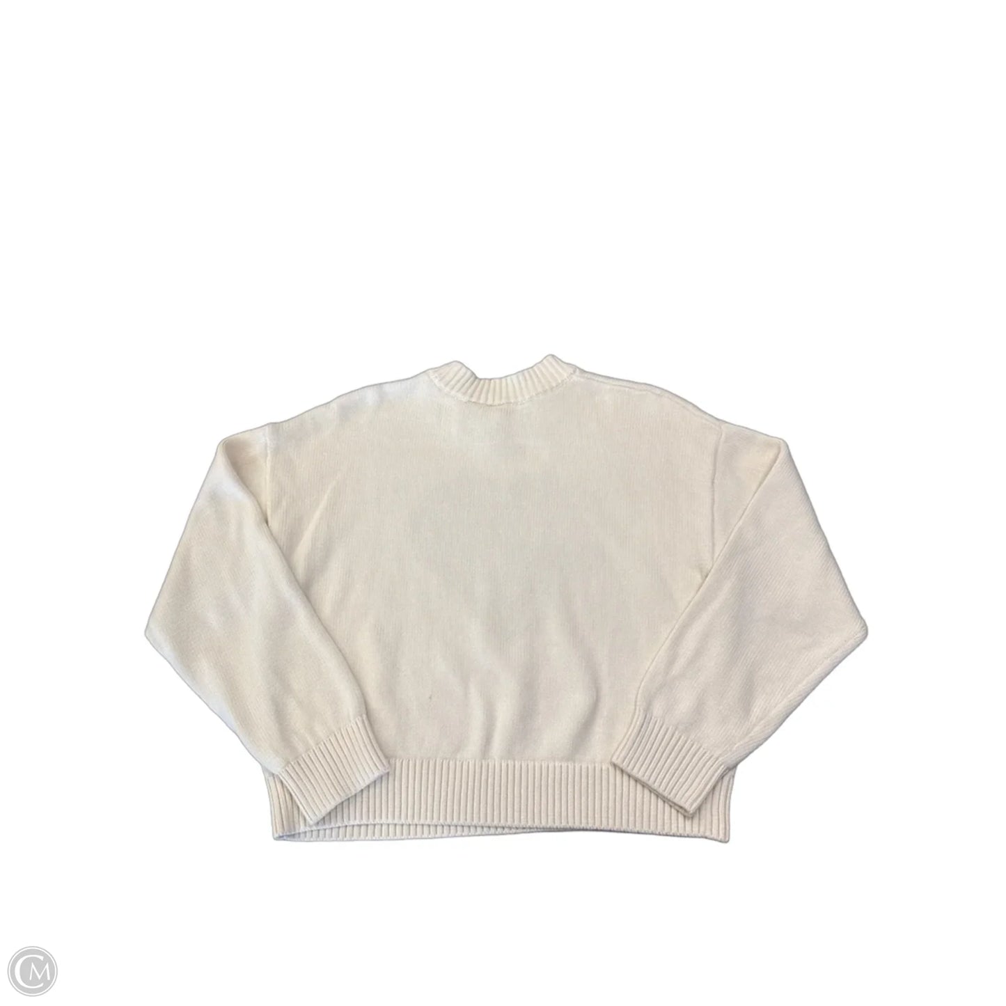 Sweater By Gap In Cream & Red, Size: L