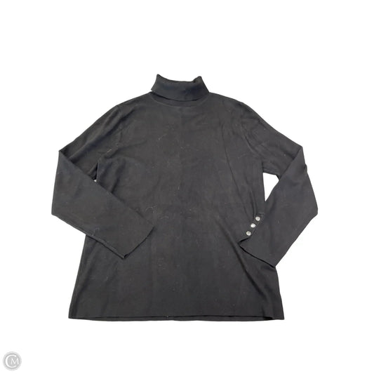 Top Long Sleeve Basic By Chicos In Black, Size: L