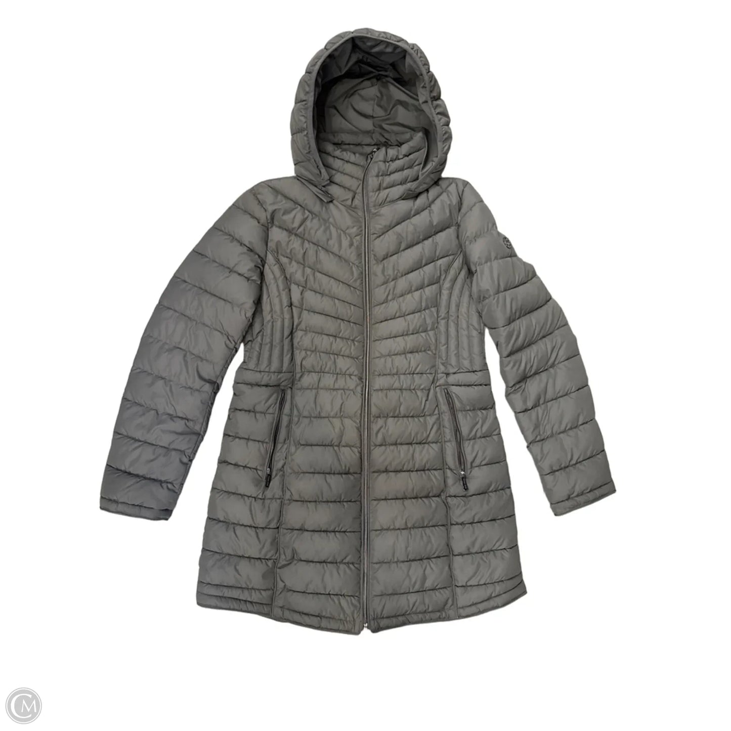 Jacket Puffer & Quilted By Michael By Michael Kors In Grey, Size: M