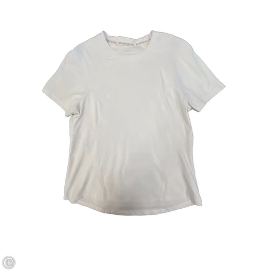 Athletic Top Short Sleeve By Spyder In White, Size: M