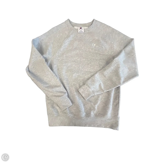 Athletic Sweatshirt Crewneck By Champion In Grey, Size: S