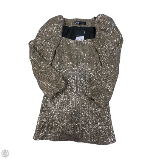 Dress Party Short By Zara In Gold, Size: M